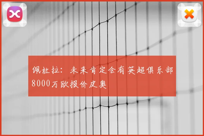 佩杜拉：未来肯定会有英超俱乐部8000万欧报价皮奥